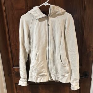 Lululemon Full Zip Scuba Hoodie Cream Size 12